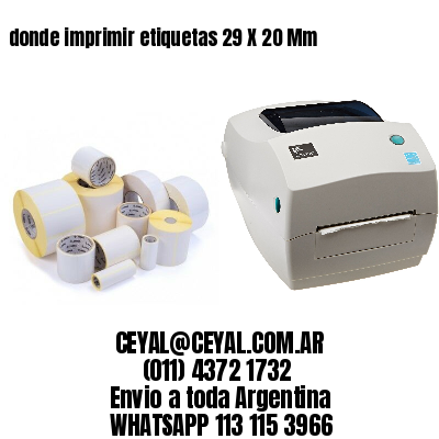 donde imprimir etiquetas 29 X 20 Mm
