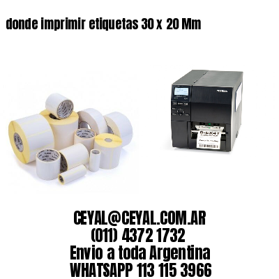 donde imprimir etiquetas 30 x 20 Mm