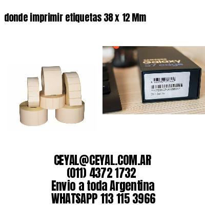 donde imprimir etiquetas 38 x 12 Mm