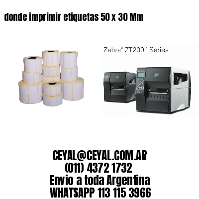 donde imprimir etiquetas 50 x 30 Mm