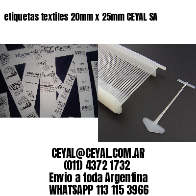 etiquetas textiles 20mm x 25mm CEYAL SA