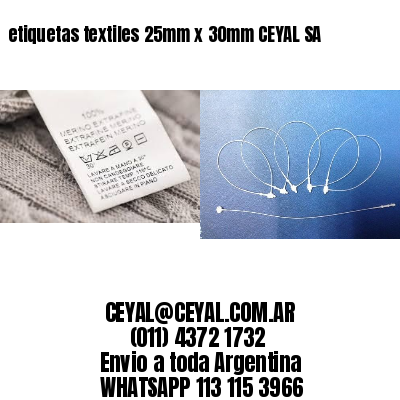 etiquetas textiles 25mm x 30mm CEYAL SA