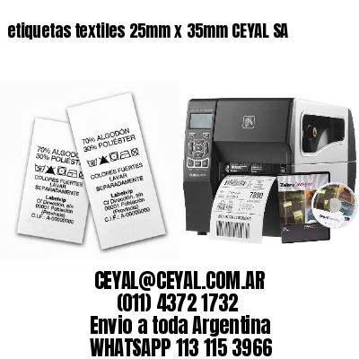 etiquetas textiles 25mm x 35mm CEYAL SA