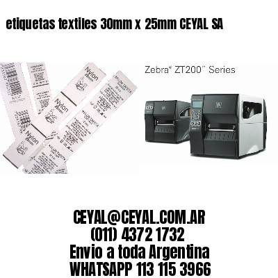 etiquetas textiles 30mm x 25mm CEYAL SA