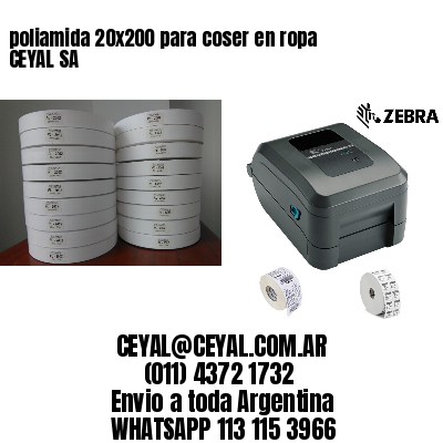 poliamida 20×200 para coser en ropa CEYAL SA