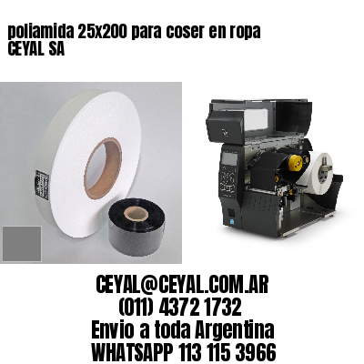 poliamida 25×200 para coser en ropa CEYAL SA