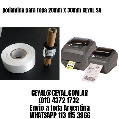 poliamida para ropa 20mm x 30mm CEYAL SA