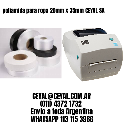 poliamida para ropa 20mm x 35mm CEYAL SA