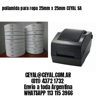 poliamida para ropa 25mm x 25mm CEYAL SA