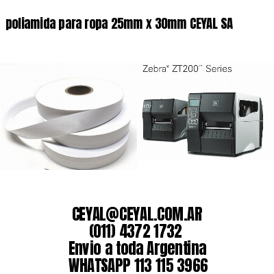 poliamida para ropa 25mm x 30mm CEYAL SA