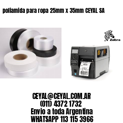 poliamida para ropa 25mm x 35mm CEYAL SA