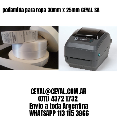 poliamida para ropa 30mm x 25mm CEYAL SA