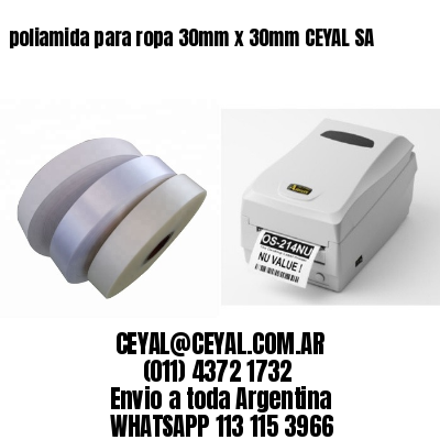 poliamida para ropa 30mm x 30mm CEYAL SA