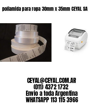 poliamida para ropa 30mm x 35mm CEYAL SA