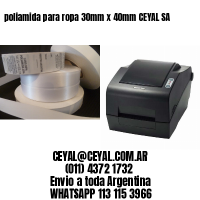 poliamida para ropa 30mm x 40mm CEYAL SA