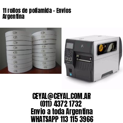 11 rollos de poliamida – Envios Argentina