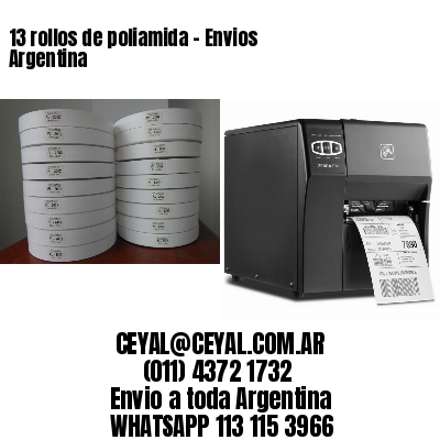 13 rollos de poliamida – Envios Argentina
