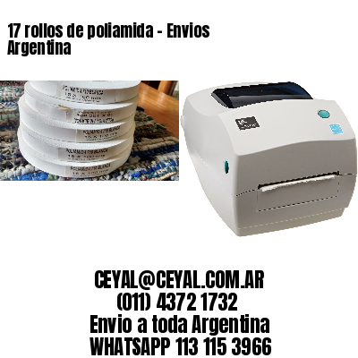 17 rollos de poliamida – Envios Argentina