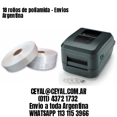 18 rollos de poliamida – Envios Argentina