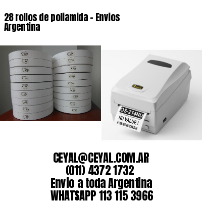 28 rollos de poliamida – Envios Argentina