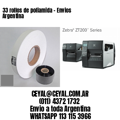 33 rollos de poliamida – Envios Argentina