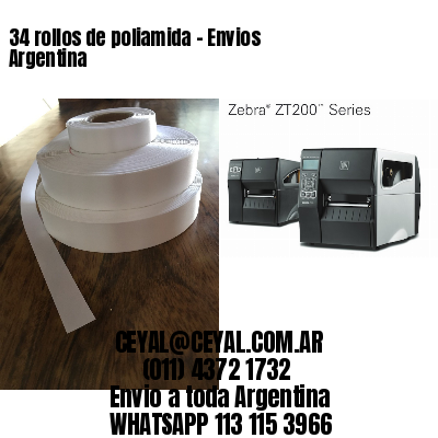 34 rollos de poliamida – Envios Argentina