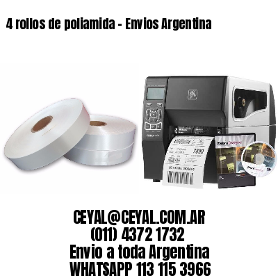 4 rollos de poliamida – Envios Argentina