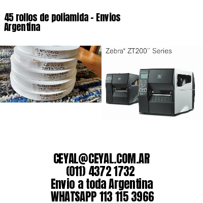 45 rollos de poliamida – Envios Argentina