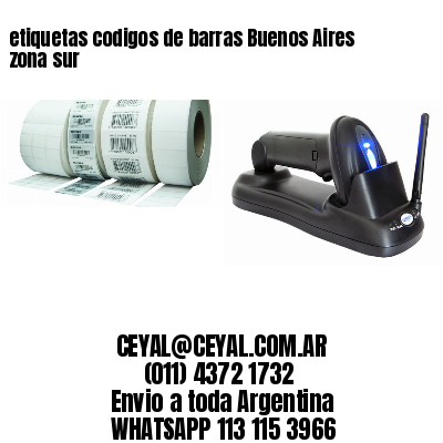 etiquetas codigos de barras Buenos Aires zona sur