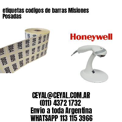 etiquetas codigos de barras Misiones Posadas