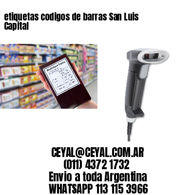 etiquetas codigos de barras San Luis Capital