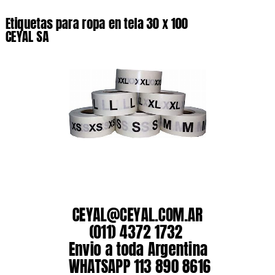 Etiquetas para ropa en tela 30 x 100 CEYAL SA