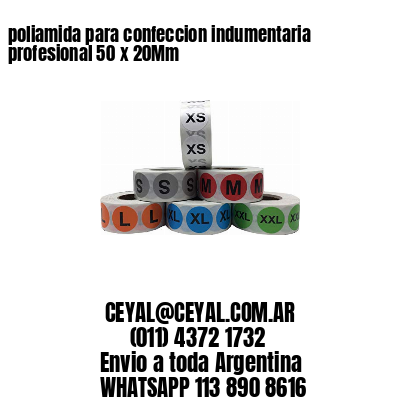 poliamida para confeccion indumentaria profesional 50 x 20Mm