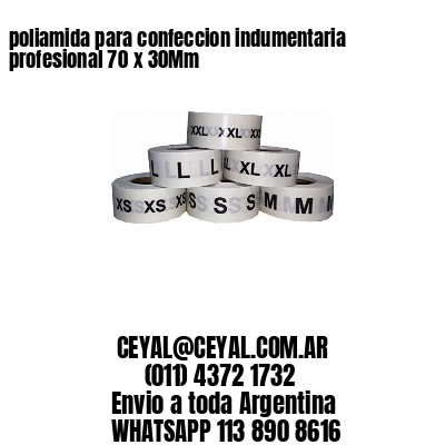 poliamida para confeccion indumentaria profesional 70 x 30Mm
