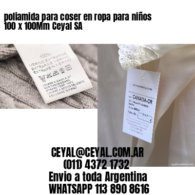 poliamida para coser en ropa para niños 100 x 100Mm Ceyal SA