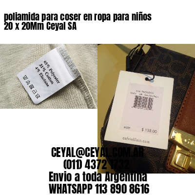 poliamida para coser en ropa para niños 20 x 20Mm Ceyal SA