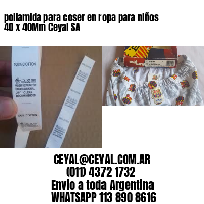 poliamida para coser en ropa para niños 40 x 40Mm Ceyal SA