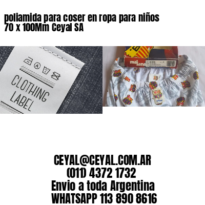 poliamida para coser en ropa para niños 70 x 100Mm Ceyal SA