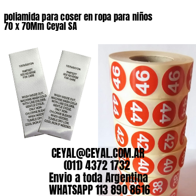 poliamida para coser en ropa para niños 70 x 70Mm Ceyal SA