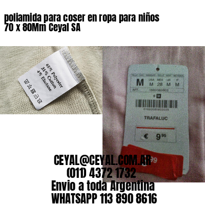 poliamida para coser en ropa para niños 70 x 80Mm Ceyal SA