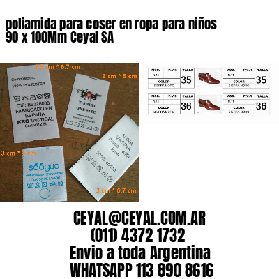 poliamida para coser en ropa para niños 90 x 100Mm Ceyal SA