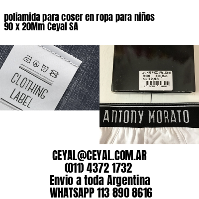 poliamida para coser en ropa para niños 90 x 20Mm Ceyal SA