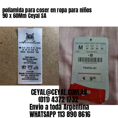 poliamida para coser en ropa para niños 90 x 60Mm Ceyal SA