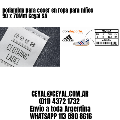 poliamida para coser en ropa para niños 90 x 70Mm Ceyal SA