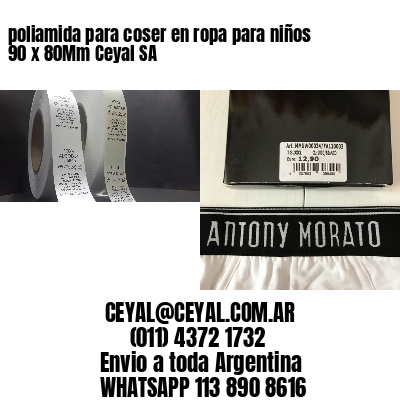 poliamida para coser en ropa para niños 90 x 80Mm Ceyal SA