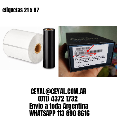 etiquetas 21 x 87