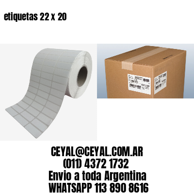 etiquetas 22 x 20