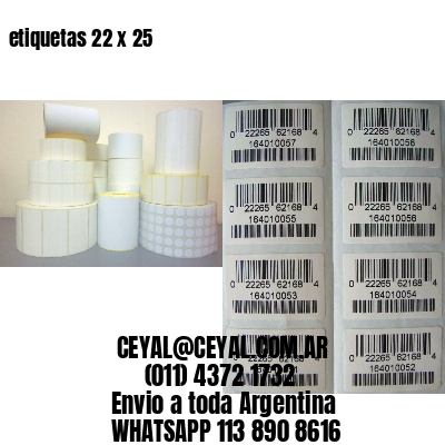 etiquetas 22 x 25