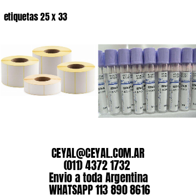 etiquetas 25 x 33