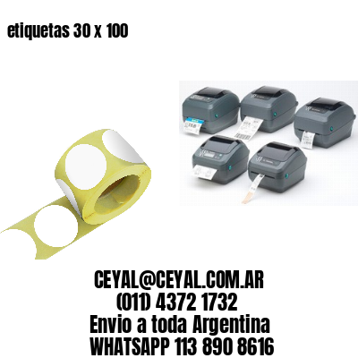 etiquetas 30 x 100